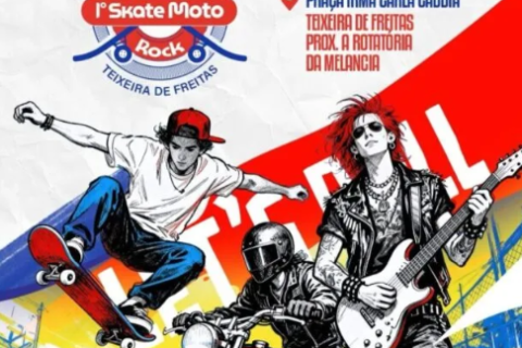 Praça Carla Caddia recebe 1º Skate Moto Rock com esporte, cultura urbana e muito rock