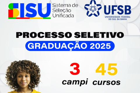 Processo seletivo da UFSB via Sisu tem inscrições de 17 a 21 de janeiro