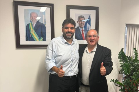 Dr Ailton Amorin se reune com o secretário da SERIN Adolpho Loyola  para tratar de novos benefícios para Alcobaça